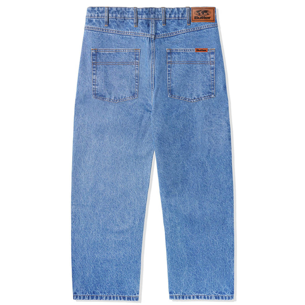 Butter Goods Relaxed Denim Pants in Washed Indigo - Buy Now