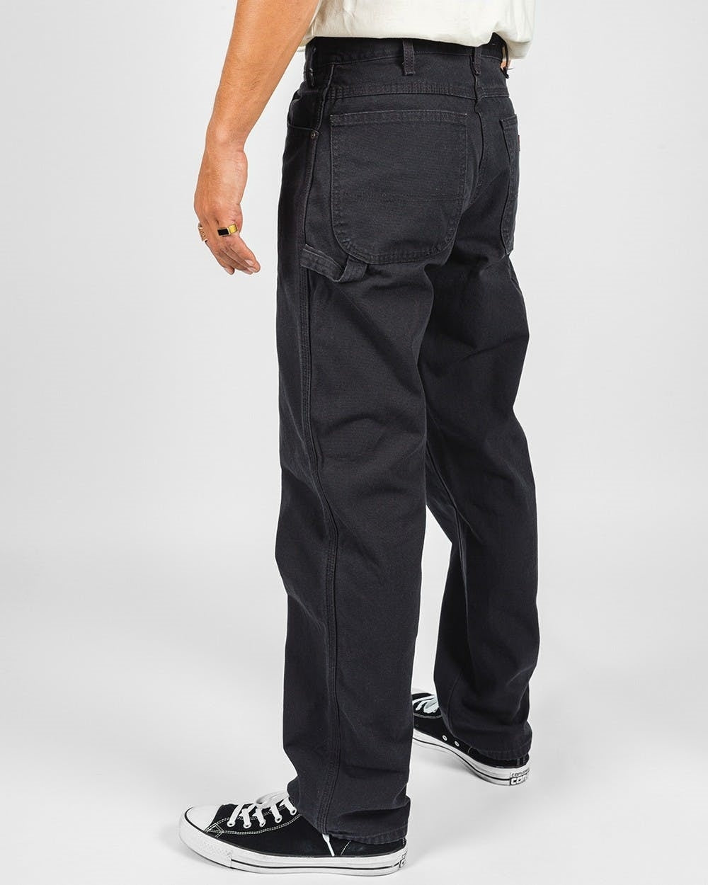 Dickies Men's Relaxed Fit Straight-Leg Duck Carpenter Jean, Black, 30W x  30L at  Men's Clothing store
