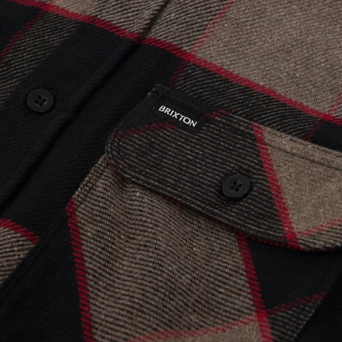 Brixton Navy Bowery Heavyweight Long Sleeve Flannel Shirt