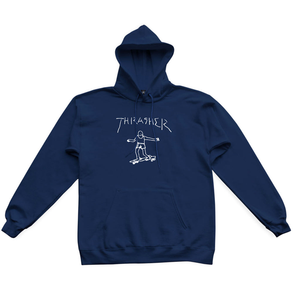 Thrasher Gonz Hoodie Navy White OCD Skate Shop